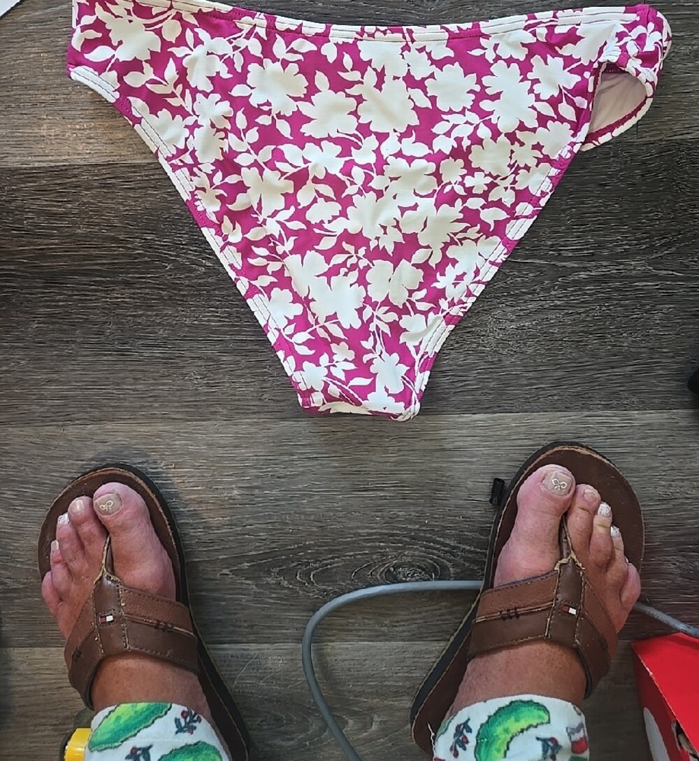 MICHAEL Michael Kors Pink & White Floral Bikini Bottoms NWT Size Large - Picture 5 of 5